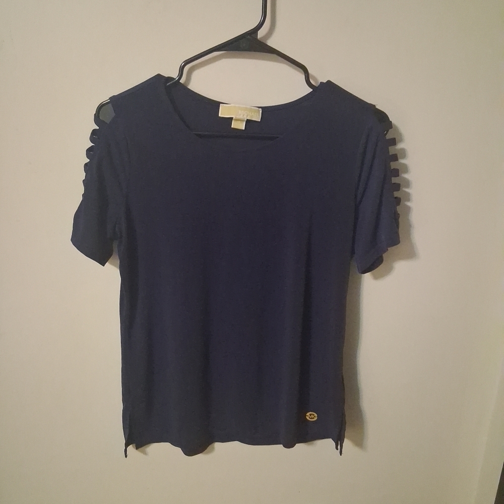 Michael Kors Navy Short Sleeve Top